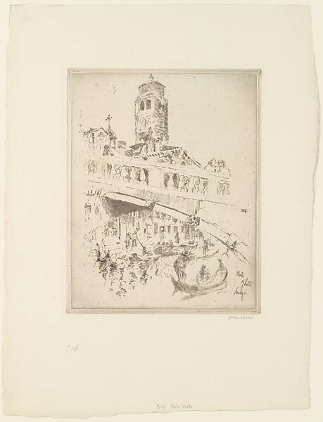Ponte Ghetto, Venice, John Marin (American, Rutherford, New Jersey 1870–1953 Cape Split, Maine), Etching 