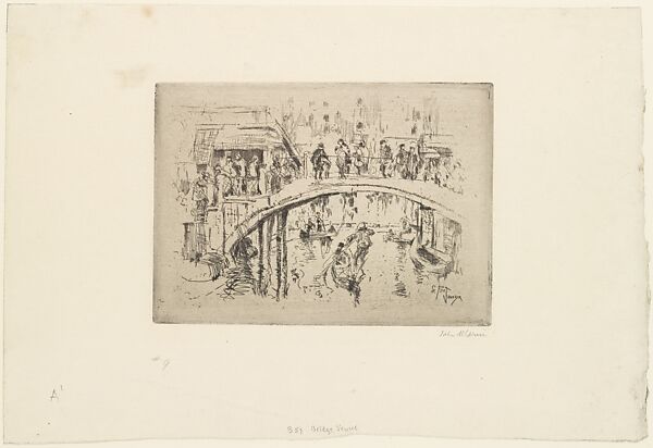 Bridge, Venice, John Marin (American, Rutherford, New Jersey 1870–1953 Cape Split, Maine), Etching 