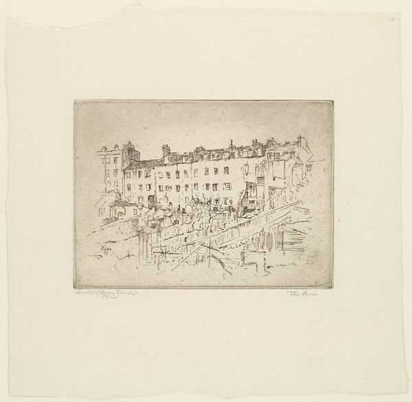 Quartier de la Maison Blanche, John Marin (American, Rutherford, New Jersey 1870–1953 Cape Split, Maine), Etching 