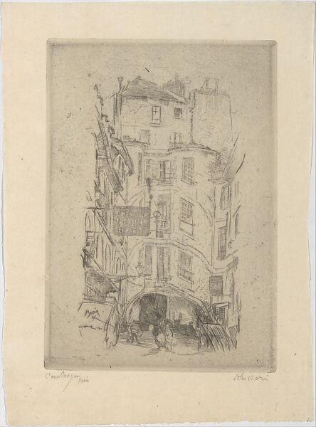 Cour Dragon, Paris, John Marin (American, Rutherford, New Jersey 1870–1953 Cape Split, Maine), Etching 
