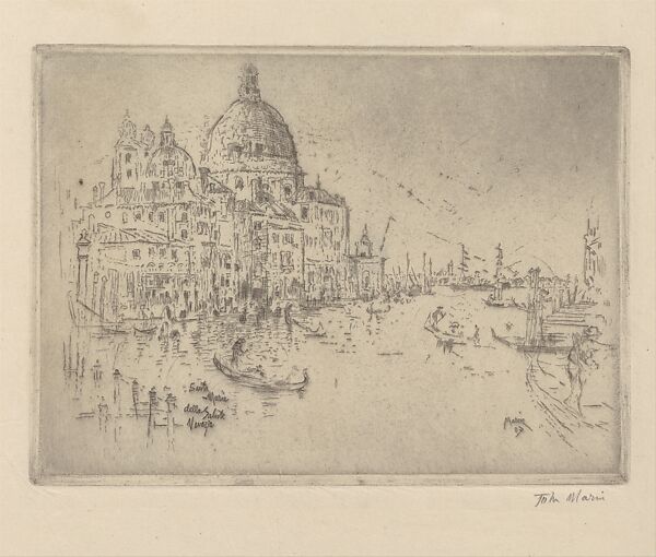 Santa Maria Della Salute, Venice, John Marin (American, Rutherford, New Jersey 1870–1953 Cape Split, Maine), Etching 