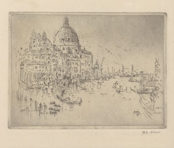 Santa Maria Della Salute, Venice, John Marin (American, Rutherford, New Jersey 1870–1953 Cape Split, Maine), Etching