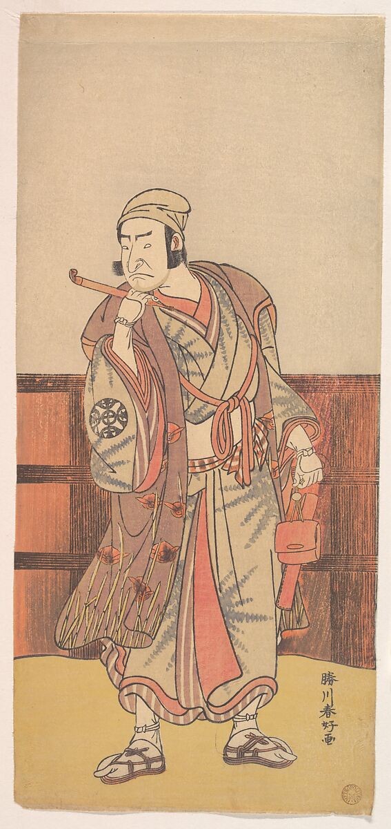 Kabuki Actor Nakamura Nakazō I, Katsukawa Shunkō (Japanese, 1743–1812), Woodblock print (nishiki-e); ink and color on paper, Japan 