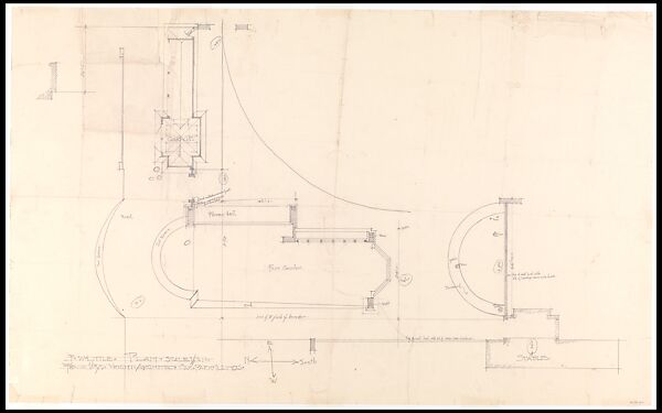 Plan for the Garden between the Cottage and the Stable, Frank Lloyd Wright (American, Richland Center, Wisconsin 1867–1959 Phoenix, Arizona) and Studio, Graphite 