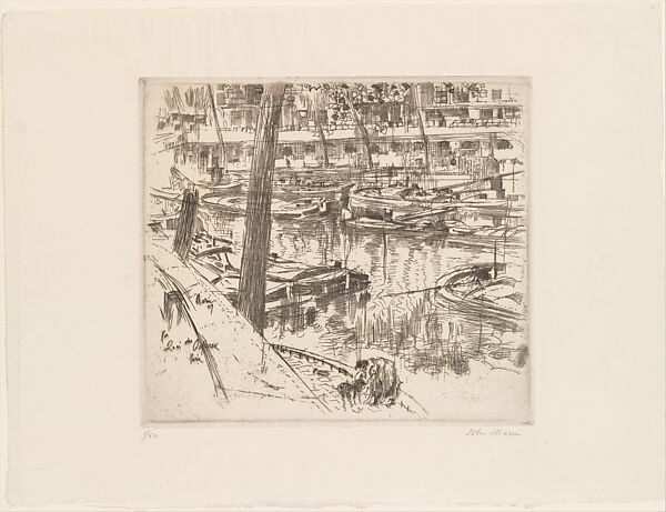 Near the Quai des Orfevres, Paris, John Marin (American, Rutherford, New Jersey 1870–1953 Cape Split, Maine), Etching 