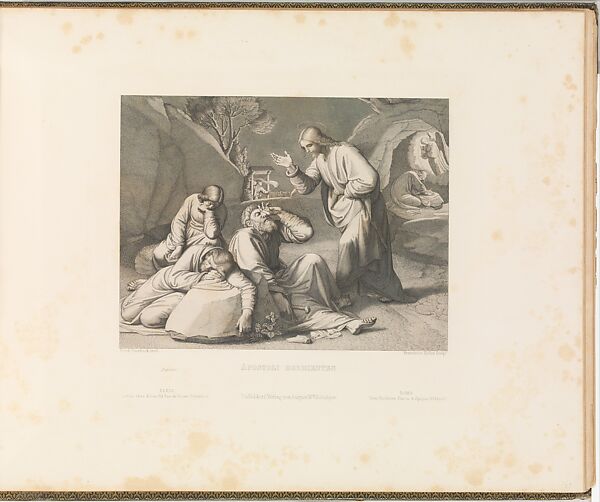 Darstellungen aus den Evangelien, After Johann Friedrich Overbeck (German, Lübeck 1789–1869 Rome), Steel engravings in gold-tooled, green leather binding