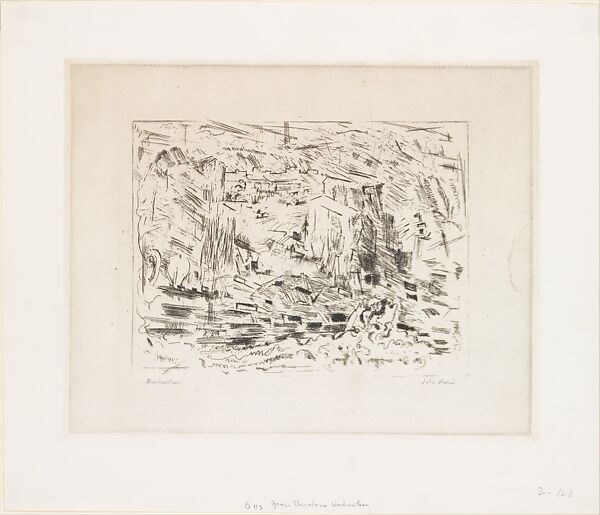 Weehawken, No. 1, John Marin (American, Rutherford, New Jersey 1870–1953 Cape Split, Maine), Etching 