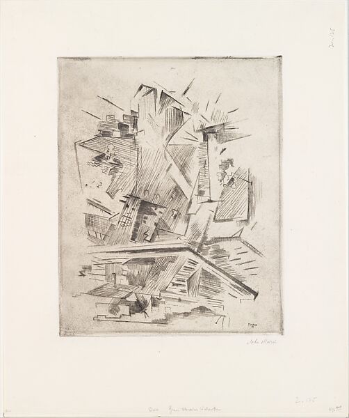 Grain Elevator, Weehawken, John Marin (American, Rutherford, New Jersey 1870–1953 Cape Split, Maine), Etching 