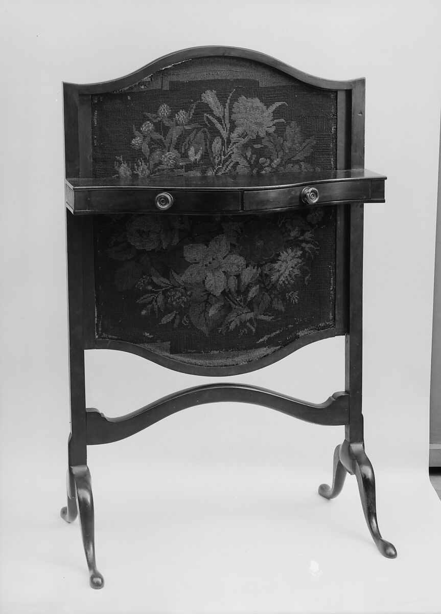 Firescreen, Mahogany, whitewood, American