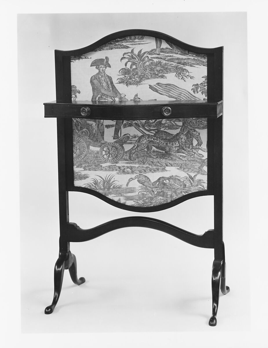 Firescreen, Mahogany, whitewood, American