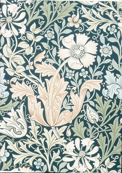 Compton, John Henry Dearle (British, London 1859–1932 Purley, Surrey), Block-printed in distemper colors