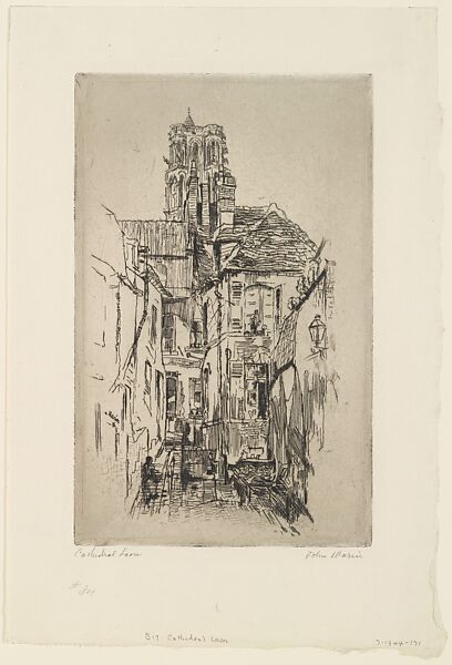 Cathedral, Laon, I, John Marin (American, Rutherford, New Jersey 1870–1953 Cape Split, Maine), Etching 