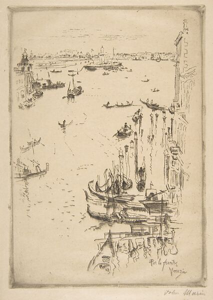 Through The Window, Venice, John Marin (American, Rutherford, New Jersey 1870–1953 Cape Split, Maine), Etching 