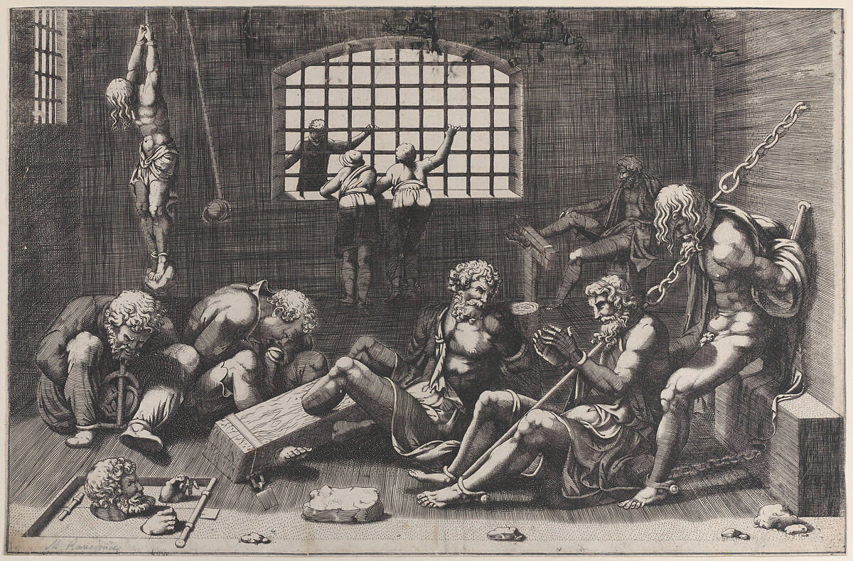 The Prison, Anonymous, Italian, 16th century, Engraving; copy