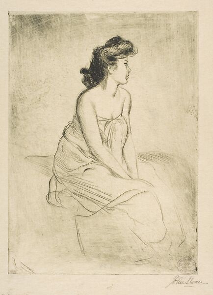 Girl Seated, John Sloan (American, Lock Haven, Pennsylvania 1871–1951 Hanover, New Hampshire), Drypoint 