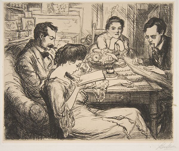 Memory, John Sloan (American, Lock Haven, Pennsylvania 1871–1951 Hanover, New Hampshire), Etching 