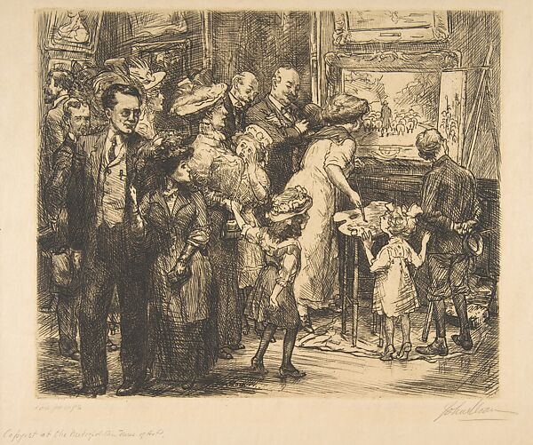 Copyist at The Metropolitan Museum, John Sloan (American, Lock Haven, Pennsylvania 1871–1951 Hanover, New Hampshire), Etching 