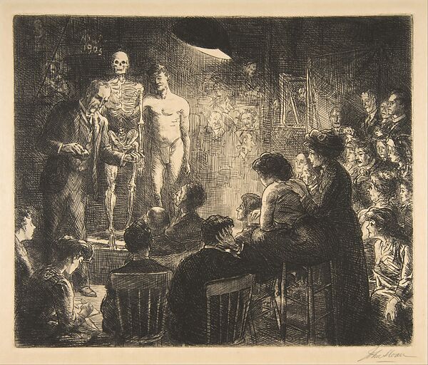 Anshutz on Anatomy, John Sloan (American, Lock Haven, Pennsylvania 1871–1951 Hanover, New Hampshire), Etching 