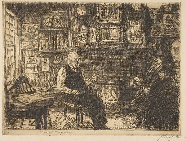 McSorley's Back Room, John Sloan (American, Lock Haven, Pennsylvania 1871–1951 Hanover, New Hampshire), Etching 