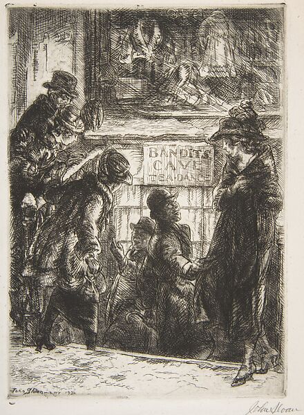 Bandits Cave, John Sloan (American, Lock Haven, Pennsylvania 1871–1951 Hanover, New Hampshire), Etching 