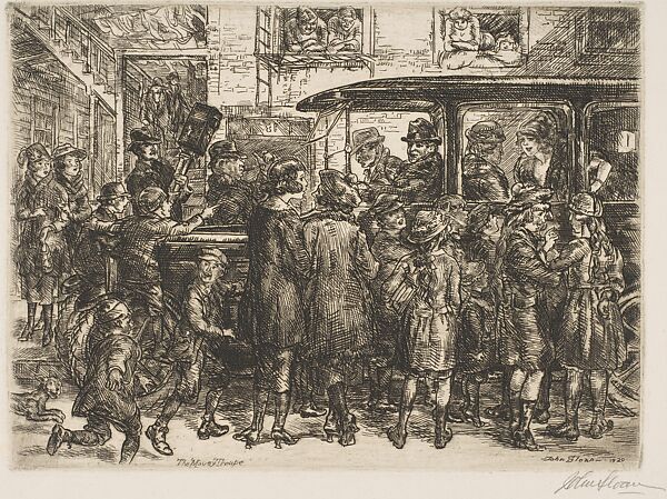 The "Movey" Troupe, John Sloan (American, Lock Haven, Pennsylvania 1871–1951 Hanover, New Hampshire), Etching 