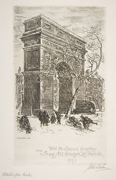 Washington Arch, John Sloan (American, Lock Haven, Pennsylvania 1871–1951 Hanover, New Hampshire), Etching 