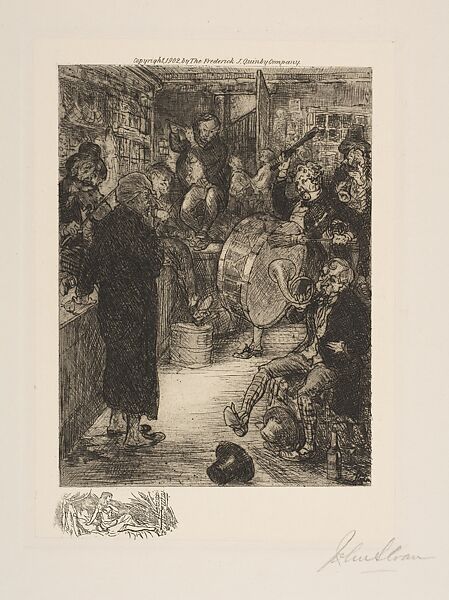 The Serenade, John Sloan (American, Lock Haven, Pennsylvania 1871–1951 Hanover, New Hampshire), Etching 