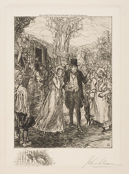 Monsieur Gerval Returns, John Sloan (American, Lock Haven, Pennsylvania 1871–1951 Hanover, New Hampshire), Etching 