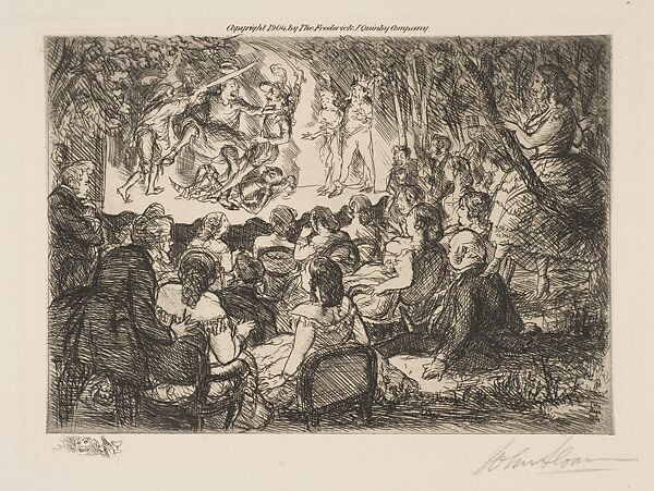 Private Theatricals, John Sloan (American, Lock Haven, Pennsylvania 1871–1951 Hanover, New Hampshire), Etching 