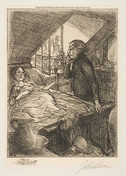 Chicotin Visits Violette, John Sloan (American, Lock Haven, Pennsylvania 1871–1951 Hanover, New Hampshire), Etching 