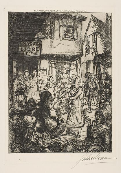 Nanon Beats the Drum, John Sloan (American, Lock Haven, Pennsylvania 1871–1951 Hanover, New Hampshire), Etching 