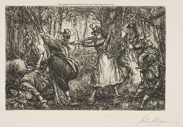 The Boar Hunt, John Sloan (American, Lock Haven, Pennsylvania 1871–1951 Hanover, New Hampshire), Etching 