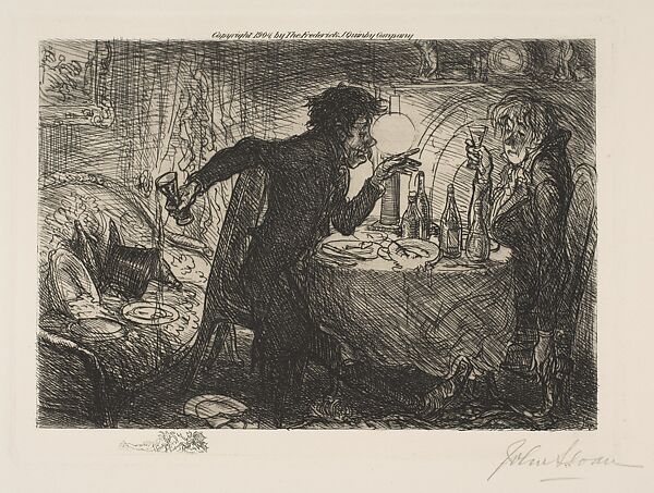 Rossignol's Drunken Advice to Pierre, John Sloan (American, Lock Haven, Pennsylvania 1871–1951 Hanover, New Hampshire), Etching 