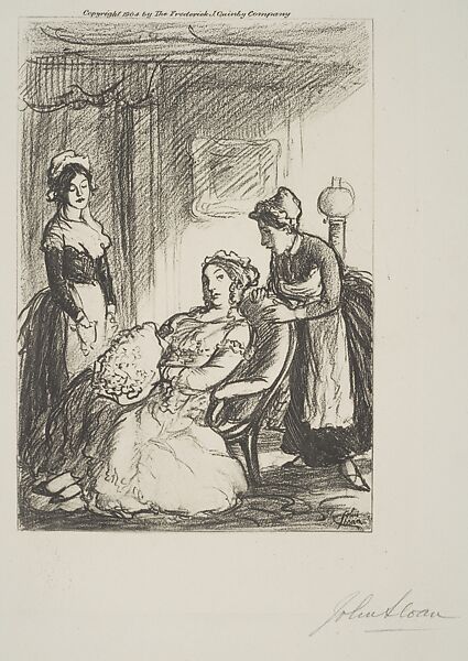 Violette Visits the Baroness, John Sloan (American, Lock Haven, Pennsylvania 1871–1951 Hanover, New Hampshire), Photogravure 