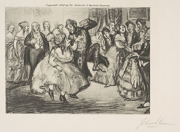 Aunt Merlin does the Can Can, John Sloan (American, Lock Haven, Pennsylvania 1871–1951 Hanover, New Hampshire), Photogravure 