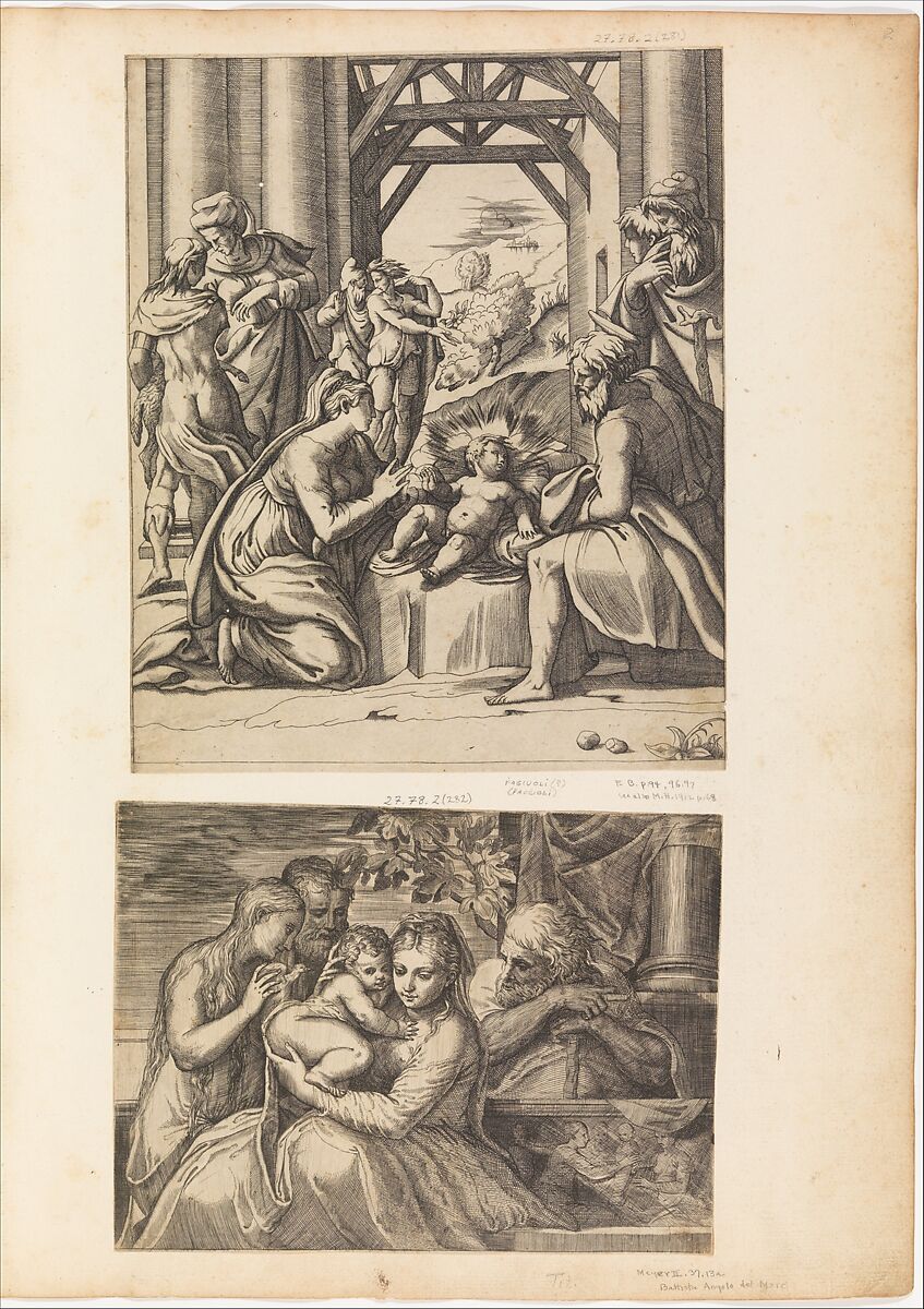 Adoration of the Shepherds, Attributed to Girolamo Fagiuoli (Italian, active Bologna, by 1539, died 1574 Bologna), Engraving 