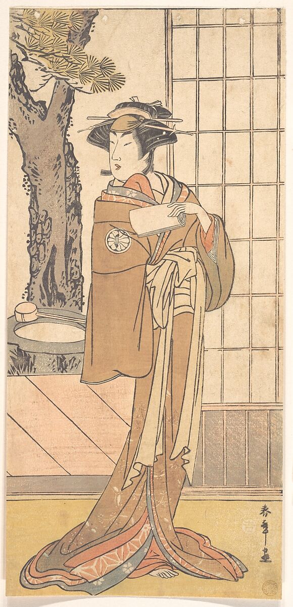 The Actor Segawa Kikunojo Third as an Oiran, Katsukawa Shunshō　勝川春章 (Japanese, 1726–1792), Woodblock print (nishiki-e); ink and color on paper, Japan 