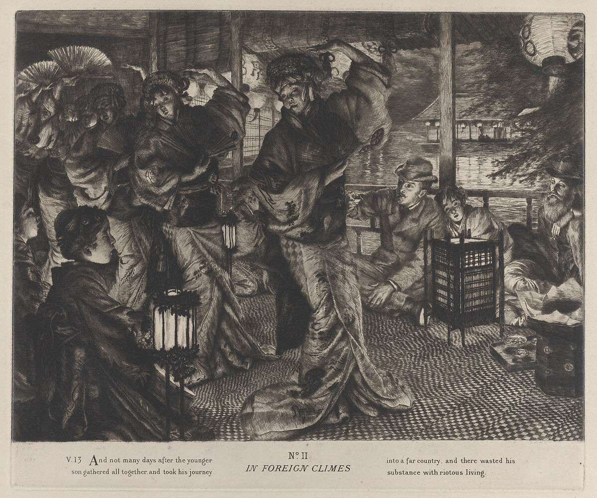 The Parable of the Prodigal Son, No. II: In Foreign Climes, James Tissot (French, Nantes 1836–1902 Chenecey-Buillon), Etching on laid paper; second state of two 