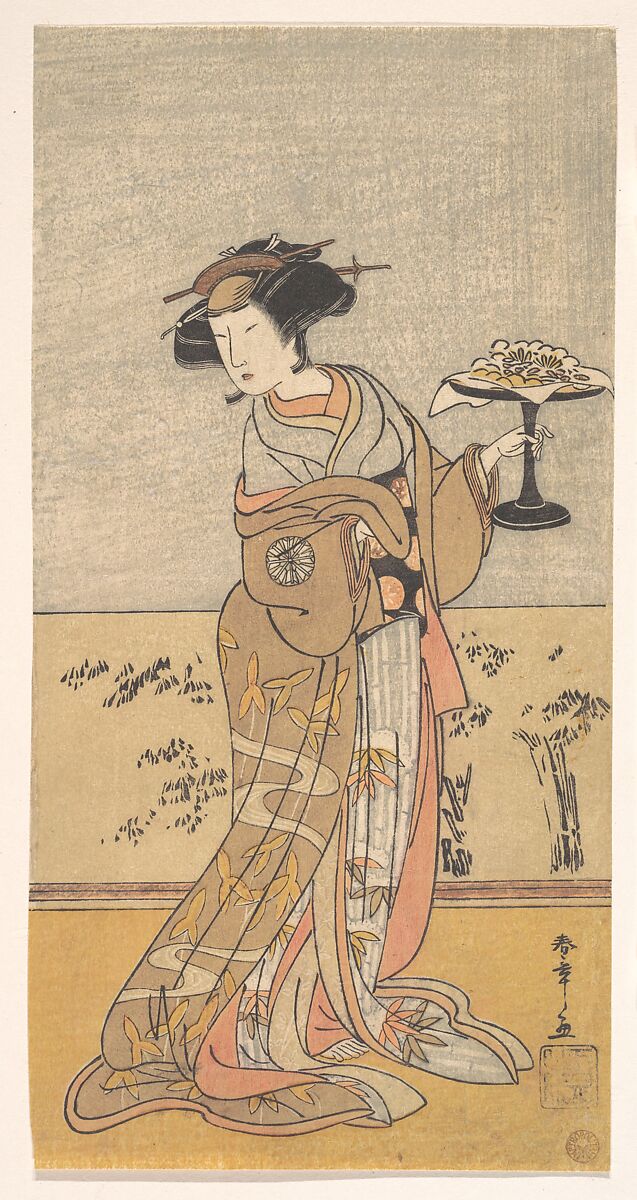 Kabuki Actor Nakamura Tomijūrō, Katsukawa Shunshō　勝川春章 (Japanese, 1726–1792), Woodblock print (nishiki-e); ink and color on paper, Japan 