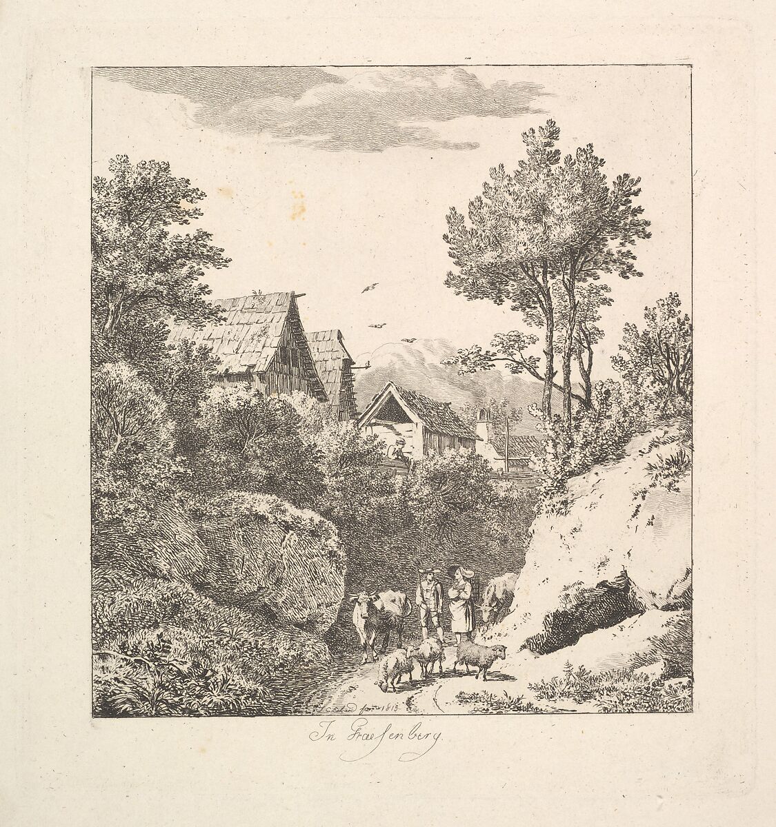 In Regenberg, Johann Christoph Erhard (German, Nuremberg 1795–1822 Rome), Etching; third state 
