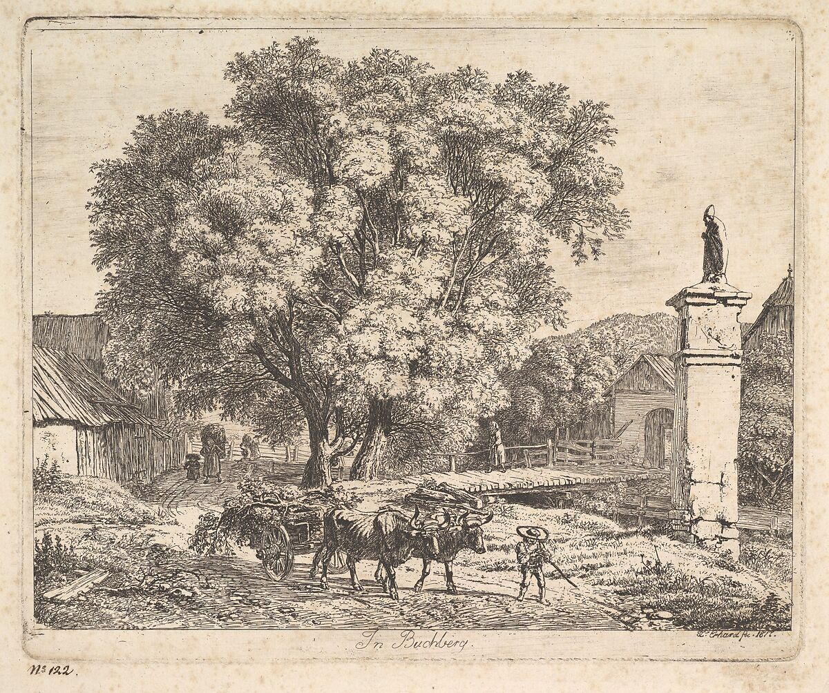 In Buchberg, Johann Christoph Erhard (German, Nuremberg 1795–1822 Rome), Etching; third state 