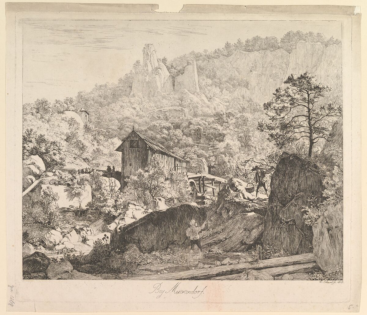 Around Muckendorf, Johann Christoph Erhard (German, Nuremberg 1795–1822 Rome), Etching; third state 