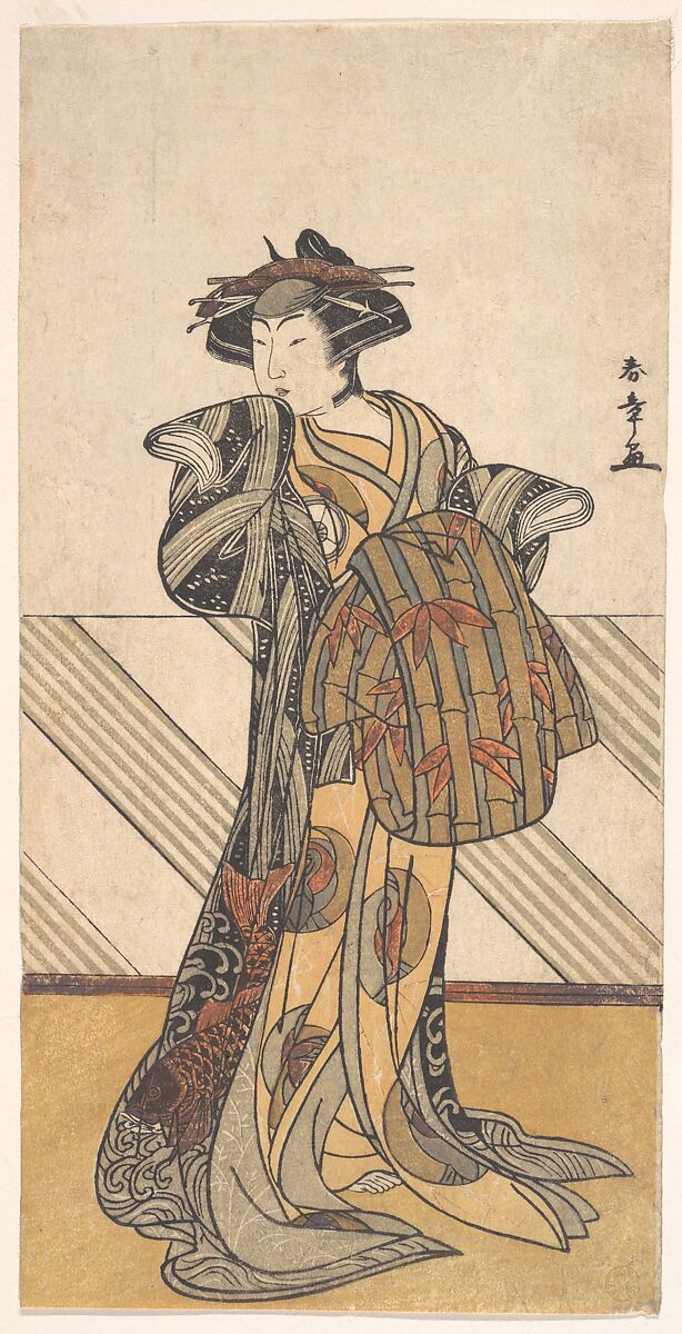 Kabuki Actor Iwai Hanshirō IV, Katsukawa Shunshō　勝川春章 (Japanese, 1726–1792), Woodblock print (nishiki-e); ink and color on paper, Japan 