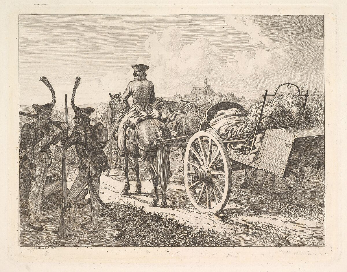 A Russian Mobile Forge, Johann Christoph Erhard (German, Nuremberg 1795–1822 Rome), Etching; second state 