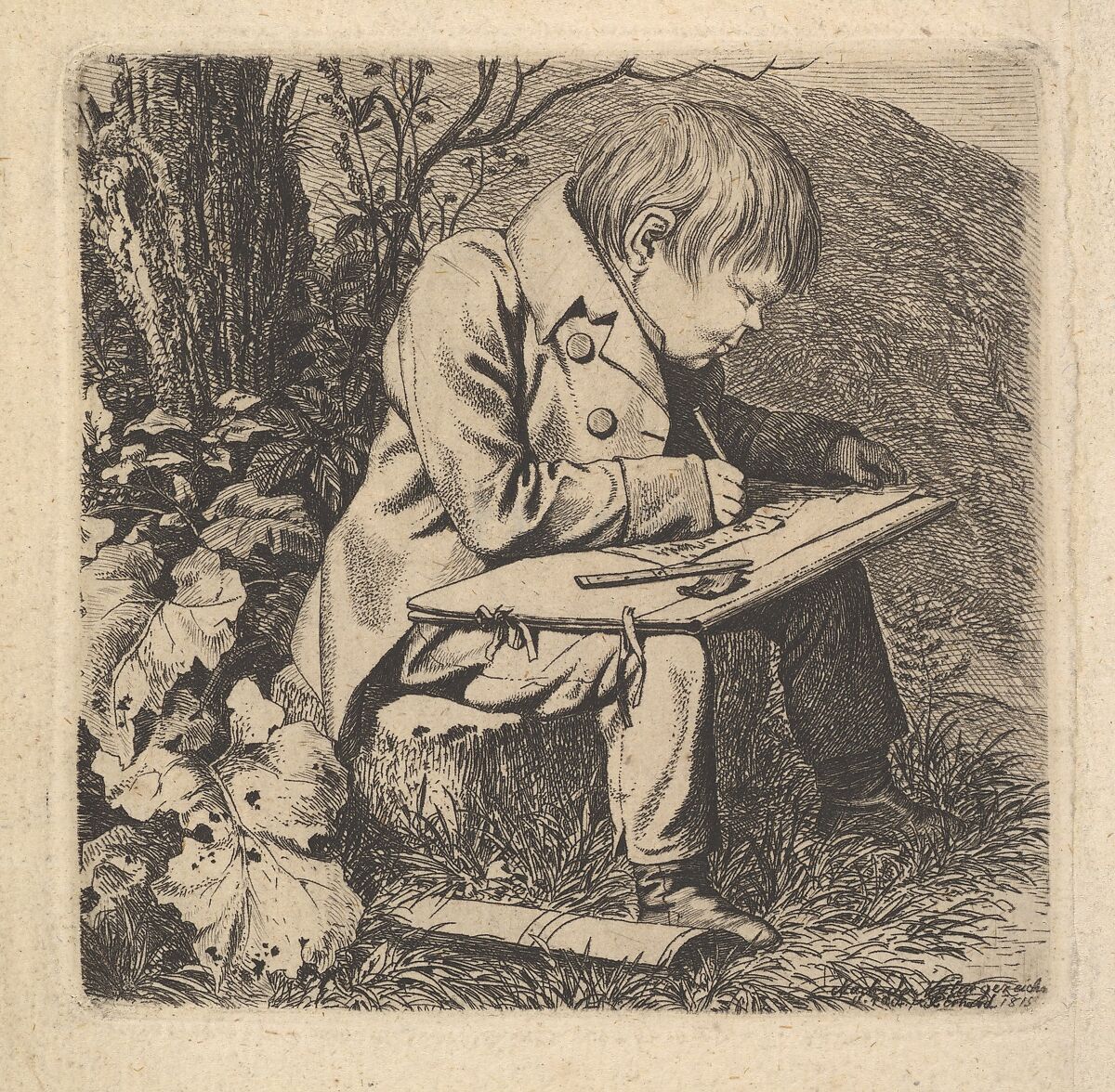 The Artist Hoffman, Johann Christoph Erhard (German, Nuremberg 1795–1822 Rome), Etching; fourth state 