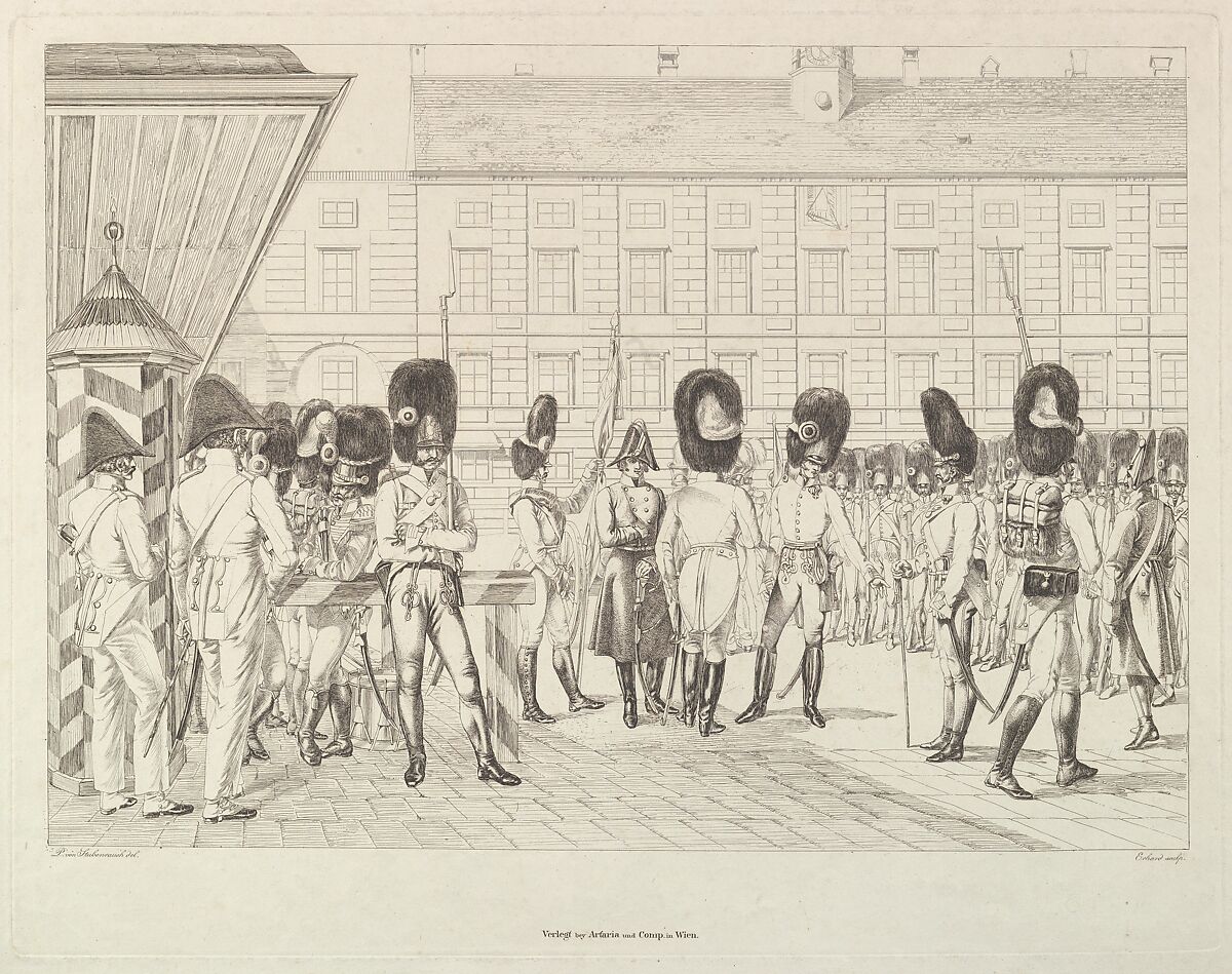 Austrian Grenadiers, Johann Christoph Erhard (German, Nuremberg 1795–1822 Rome), Etching; second state 