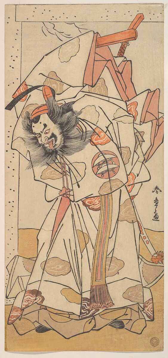 The Second Nakajima Mihoemon in the Role of Sadaijin Jihei, Katsukawa Shunshō　勝川春章 (Japanese, 1726–1792), Woodblock print (nishiki-e); ink and color on paper, Japan 