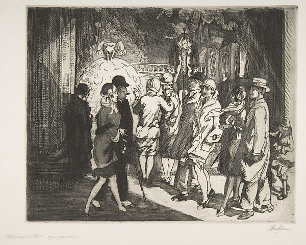 Fashions of the Past, John Sloan (American, Lock Haven, Pennsylvania 1871–1951 Hanover, New Hampshire), Etching and aquatint 