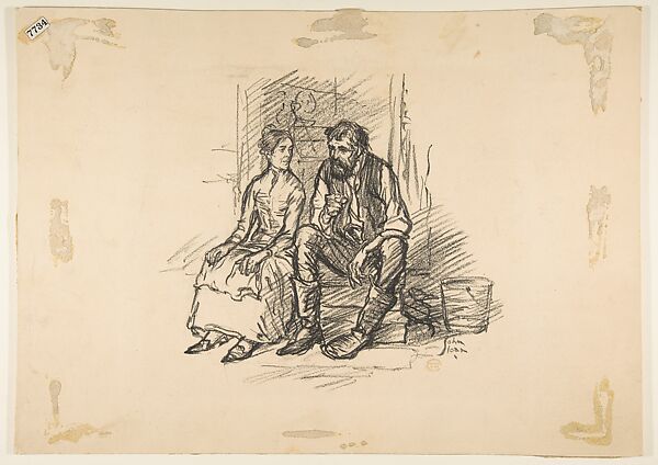 Dennis Morety, Ye Owld Fule, John Sloan (American, Lock Haven, Pennsylvania 1871–1951 Hanover, New Hampshire), Black chalk 