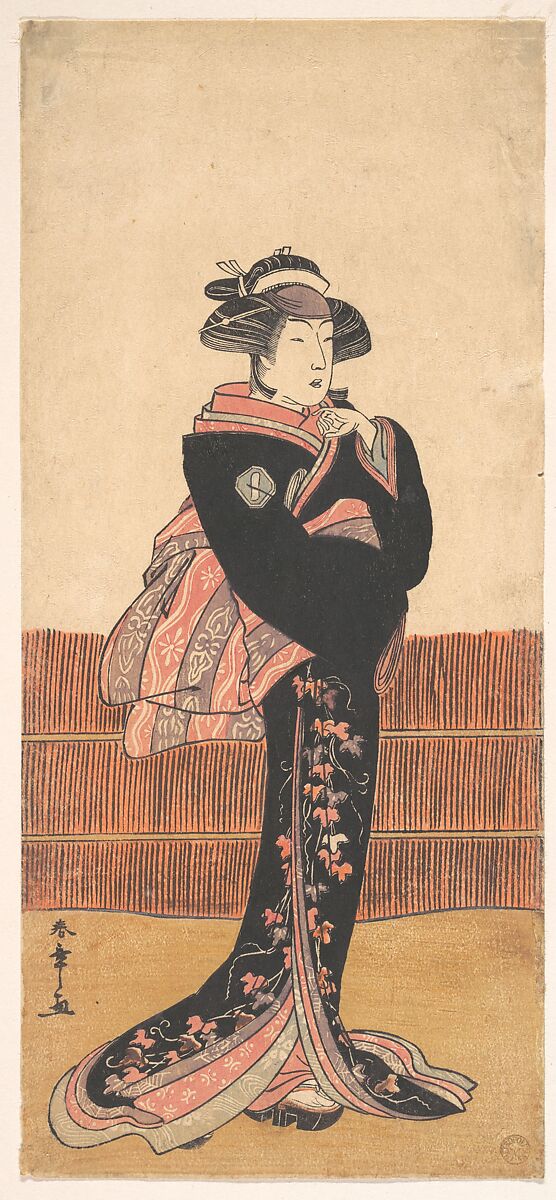 Kabuki Actor Azuma Tōzō III, Katsukawa Shunshō (Japanese, 1726–1792), Woodblock print (nishiki-e); ink and color on paper, Japan 